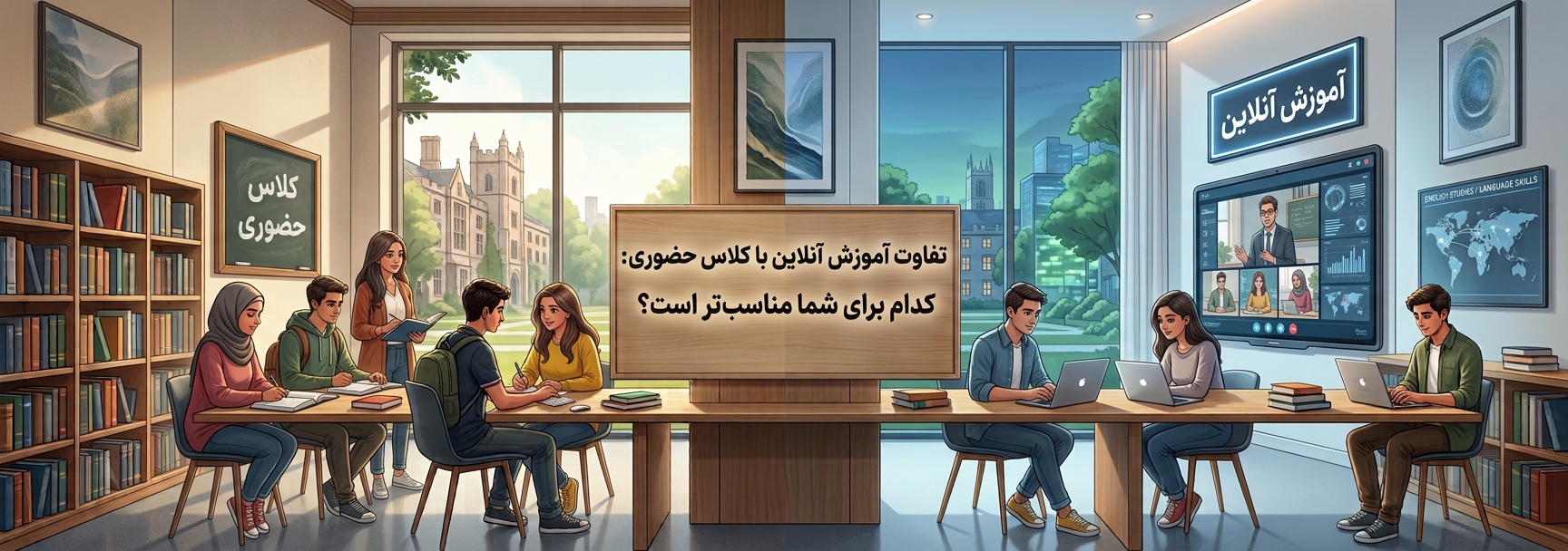 تصویر پست «تفاوت آموزش آنلاین با کلاس حضوری: کدام برای شما مناسبتر است؟»